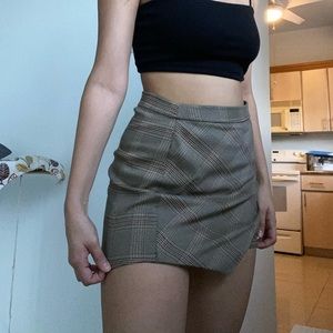 Plaid mini skirt